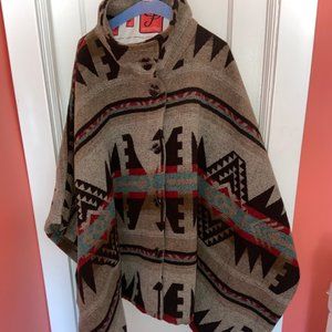 SALE - Tribal Print Poncho - SALE